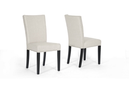 Baxton Studio Harrowgate Beige Linen Modern Dining Chair (Set of 2)